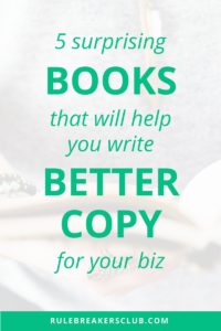 These books will show you how to write copy for your website that communicates what you do so that people will want to hire you.