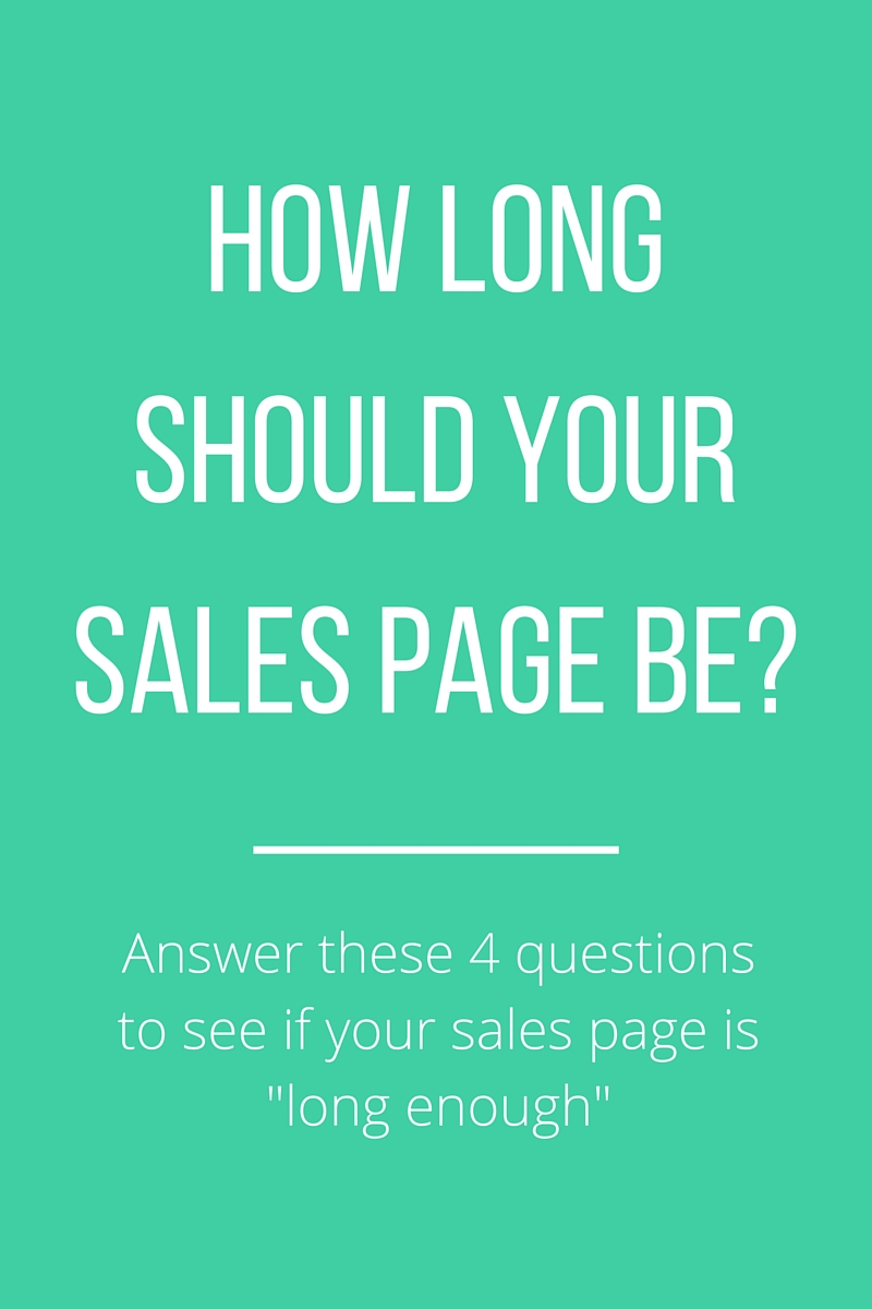 How long should your sales page be?