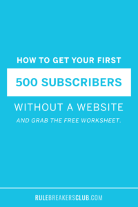 Get 500 email subscribers
