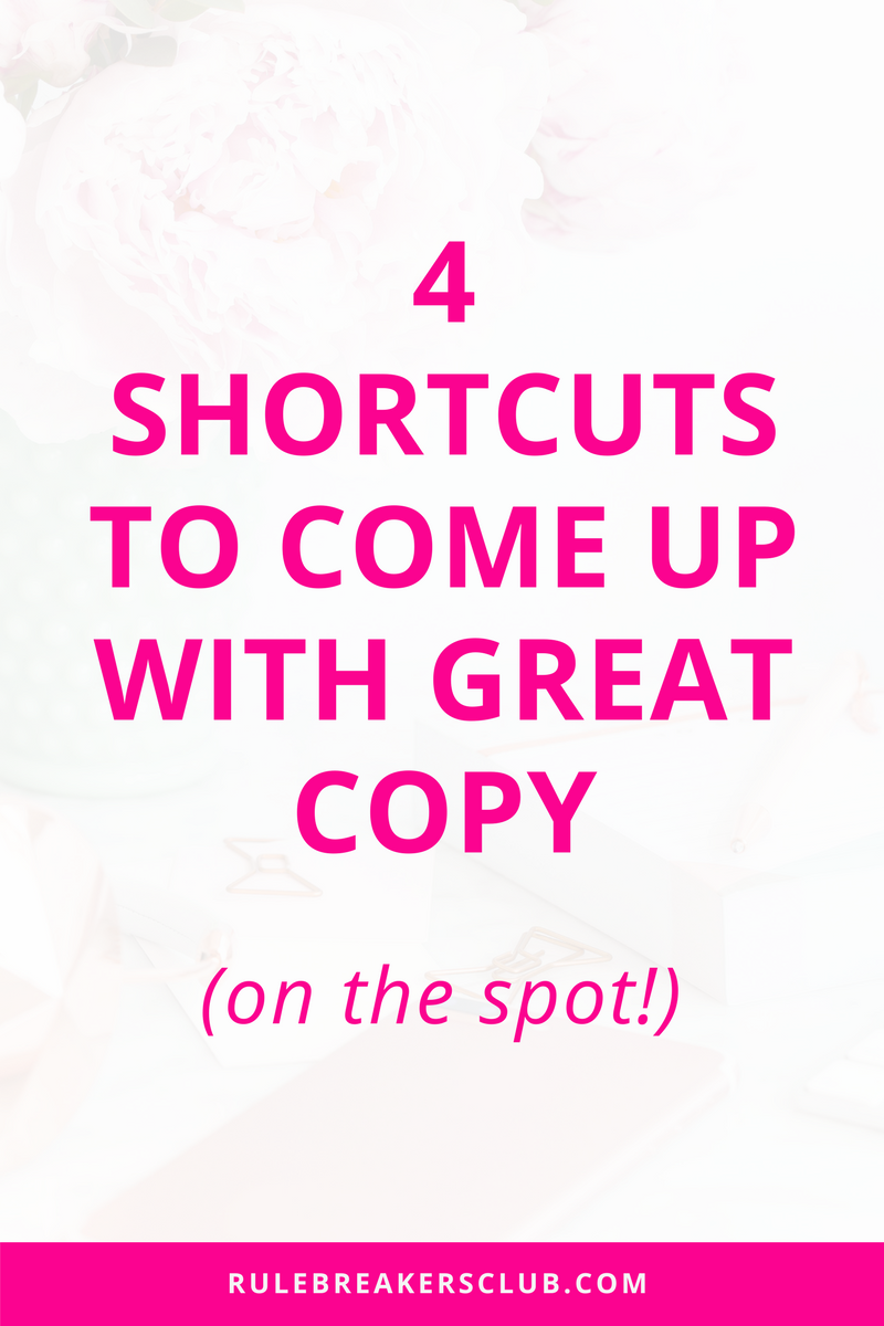 Great tricks for coming up with great copy that your audience will love!