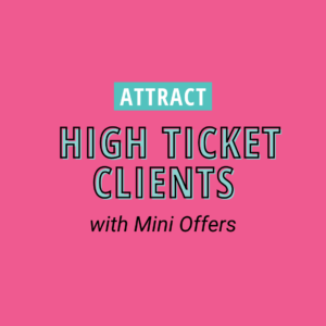 attract high ticket clients with mini offer