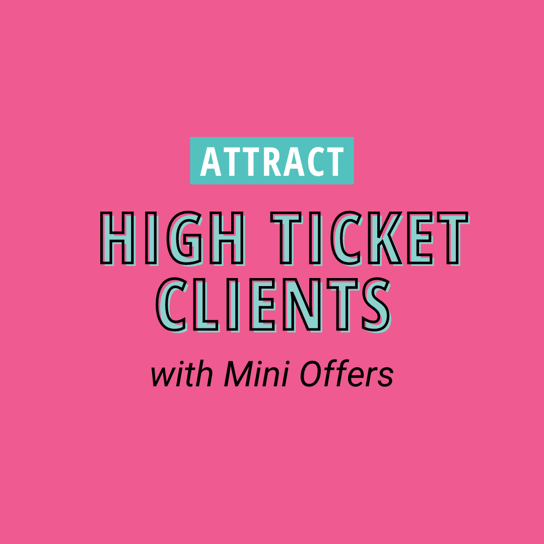 attract high ticket clients with mini offer