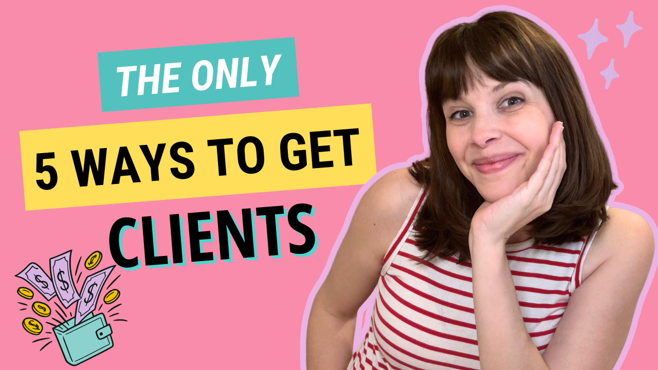 Service provider learning the 5 ways to get clients and simplify their marketing strategy